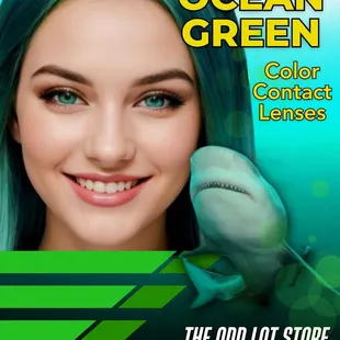Ocean Green Colored Contact Lenses, Absolutely beautiful in anyone's eyes, Vivid Color Designed just for you, The 2024 Colors are here.
