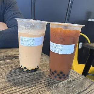 Frozen tie tea and tie milk tea