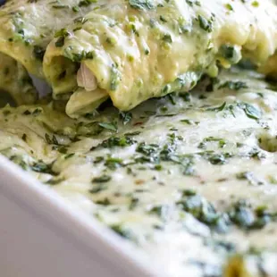 Cilantro Chicken enchiladas
