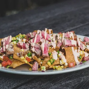 Tuna Nachos are the perfect happy hour indulgence!