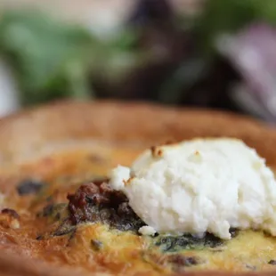 Goat Cheese Topped Quiche