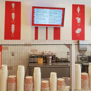 This is 1 of 3 menus at OddFellows Ice Cream Co.