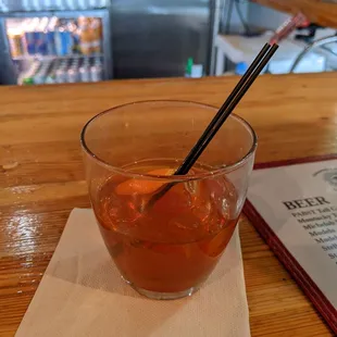 Old fashioned cocktail is small but strong.