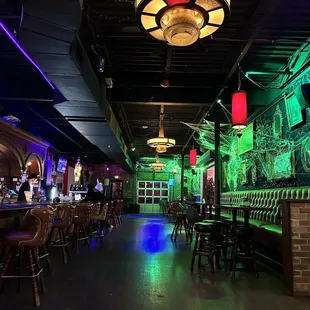 bar with neon lights