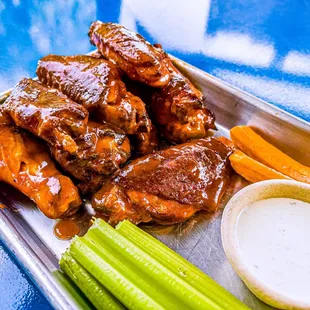 fried chicken wings, chicken, poultry, chicken wings and fried chicken, bbq wings, food, chicken wings, bbq chicken, fried chicken