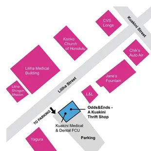 Map from their Instagram @kuakinithriftshop. Gift shop worker said the thrift shop will open sometime mid July!