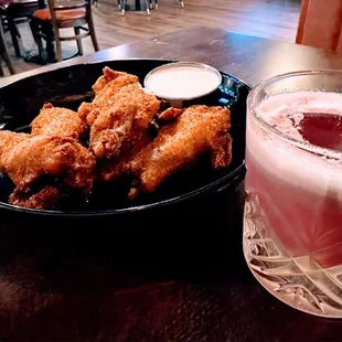 Chili and lime wings with NY Sour