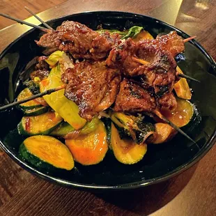 Korean Gochujang Satay Rice Bowl