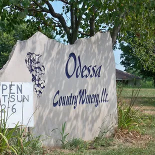 the sign for the winery