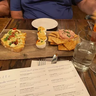 a table with a variety of appetizers