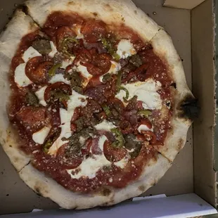 Diavlo  add pepperoni and jalapeños. Delicious!!