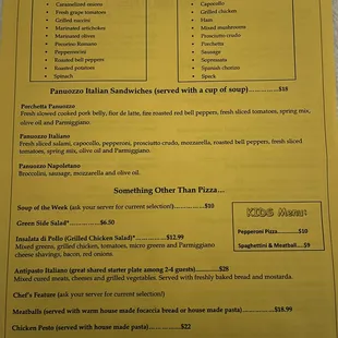 Page 2 of menu