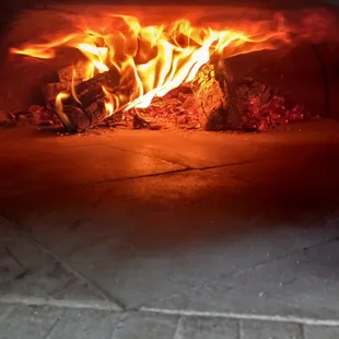 Wood fired brick oven