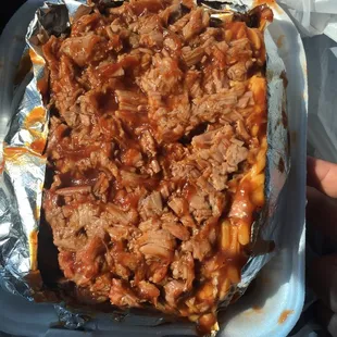 Chopped beef loaded potatoe