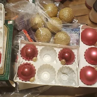 I took this after I had put some of them on the tree.  No ornaments were missing.