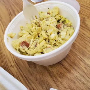 Side potato salad.