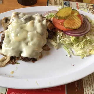 Garlic Mushroom Cheese Burger