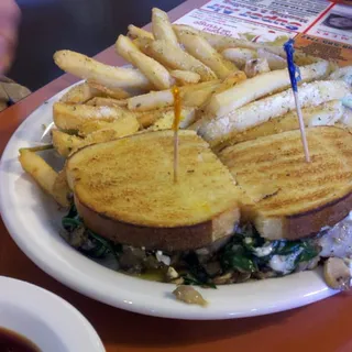 Spinach Mushroom Garlic Sandwich