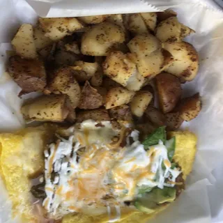 Potatoes Ham Browns Or Home Fries