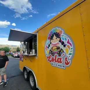 Lola's Kitchen taco truck outside