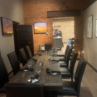 Private dinning by the kitchen perfect for a surprise birthday dinner!