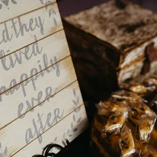 a display of baked goods