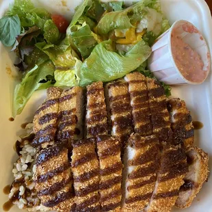 Tonkatsu with pink tartar