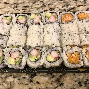 California Roll x2 and Yum Yum Roll (delivery from door dash)