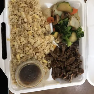 Hibachi steak lunch