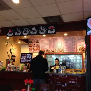 The menu to order off of