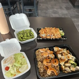 Hibachi and sushi
