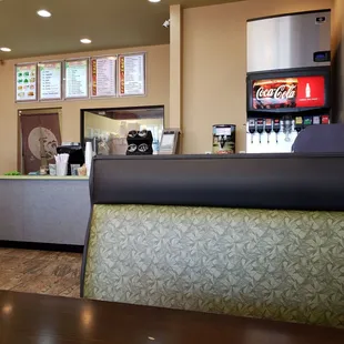 the interior of a restaurant