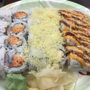 The pick 3 sushi $9.95 special