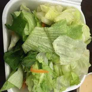 The side salad that comes with all of the hibachi dinners