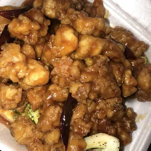 General Tso&apos;s chicken $6.95 big portion!