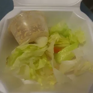 Ginger salad comes included with the steak and chicken hibachi combo
