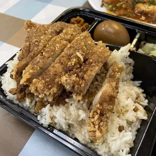 Fried Pork Chop over rice