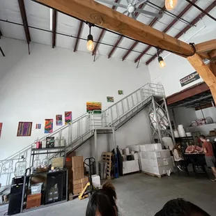 the interior of a wine shop