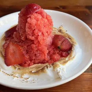 Strawberry granita