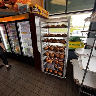 a display of donuts