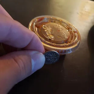 Lil ass container of salsa. 75cents each. Cheap ass people. Penny pinchers