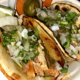 Shredded chicken tacos extra dorados 10/10