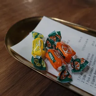 complimentary candy