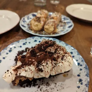 Tiramisu and Couple Cannolis with pumpkin. The pumpkin cream is so good!!!