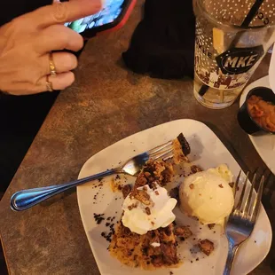 Peanut butter pie and ice cream