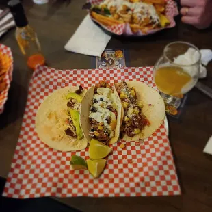 Chicken, Pork and Steak tacos