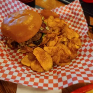 Black &amp; Bleu burger