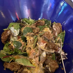 Southwest salad with steak