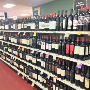Amazing red wine selection