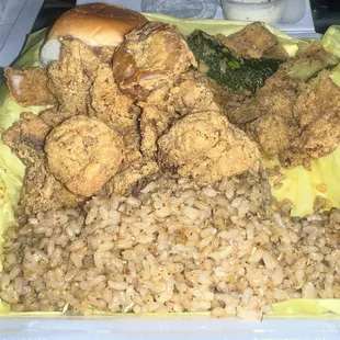 Red Snapper Fried Fish &amp; Shrimp Combo #2